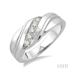 ASHI Silver Men'S Diamond Ring 87619PPSSSLRG