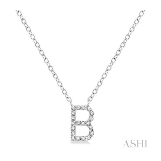 ASHI Block 'B' Initial Diamond Pendant 912F9PPFSPDWG-B