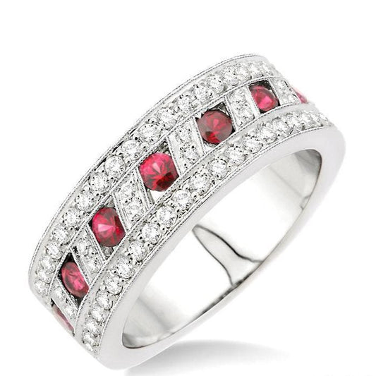 Parkplace Jewelers Gemstone & Diamond Wedding Band 46043PPERRBW