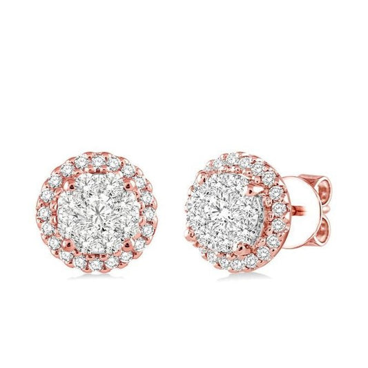 Parkplace Jewelers Round Shape Halo Lovebright Essential Diamond Earrings 94913PPFVERPW