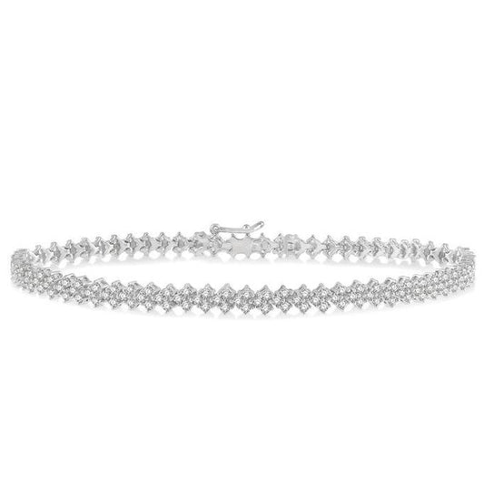 Parkplace Jewelers Chevron Diamond Tennis Bracelet 72612PPFGWG