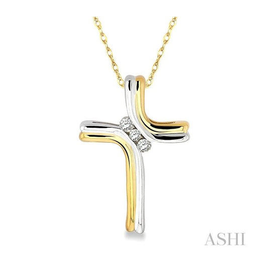 ASHI Cross Diamond Pendant 95428PPFNPD