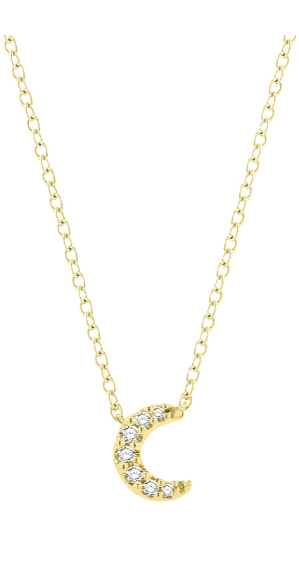 Parkplace Jewelers Crescent Petite Diamond Fashion Pendant 642A9PPFSPDYG