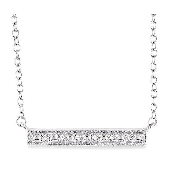 Parkplace Jewelers Silver Bar Diamond Fashion Pendant 86979PPSSSLPD