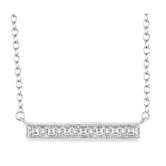 Parkplace Jewelers Silver Bar Diamond Fashion Pendant 86979PPSSSLPD