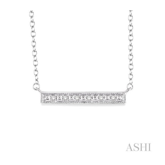 ASHI Silver Bar Diamond Fashion Pendant 86979PPSSSLPD
