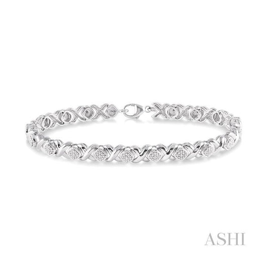 ASHI Silver Diamond Bracelet 85288PPSSSLTB