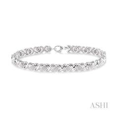 ASHI Silver Diamond Bracelet 85288PPSSSLTB