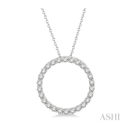 ASHI Circle Diamond Pendant 900H2PPFGPDWG