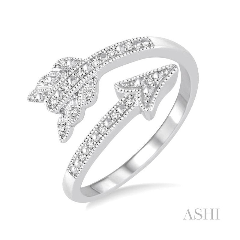 ASHI Silver Arrow Diamond Fashion Open Ring 86989PPSSSLRG