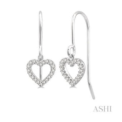 ASHI Heart Shape Petite Diamond Fashion Earrings 626A8PPTSERWG