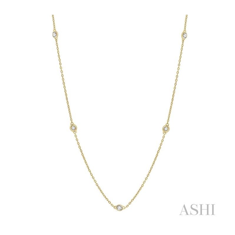 ASHI Diamond Station Necklace 990AHPPFHNKYG