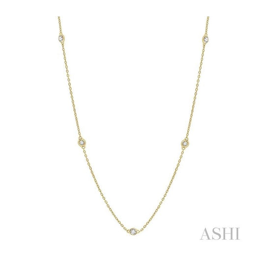 ASHI Diamond Station Necklace 990AHPPFHNKYG
