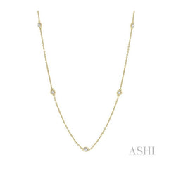 ASHI Diamond Station Necklace 990AHPPFHNKYG