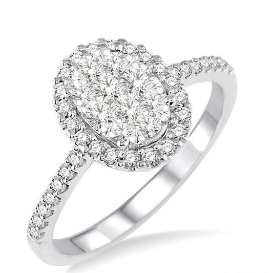 Parkplace Jewelers Oval Shape Halo Lovebright Essential Diamond Engagement Ring 13272PPFVWG