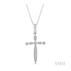 ASHI Cross Diamond Pendant 963A8PPTSPDWG