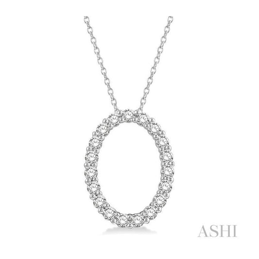 ASHI Oval Shape Diamond Pendant 901H3PPFGPDWG