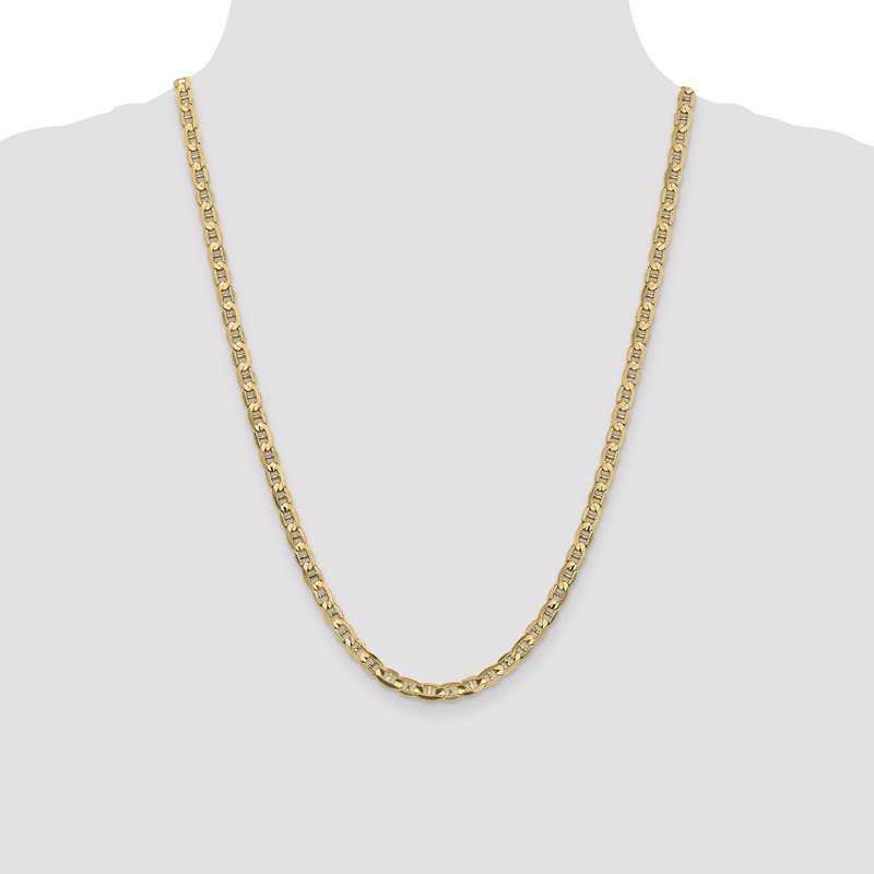 Quality Gold 10k 4.5mm Concave Anchor Chain 10CCA120