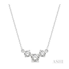 ASHI Round Shape Past Present & Future Diamond Necklace 992H1PPFGNKWG-1.25