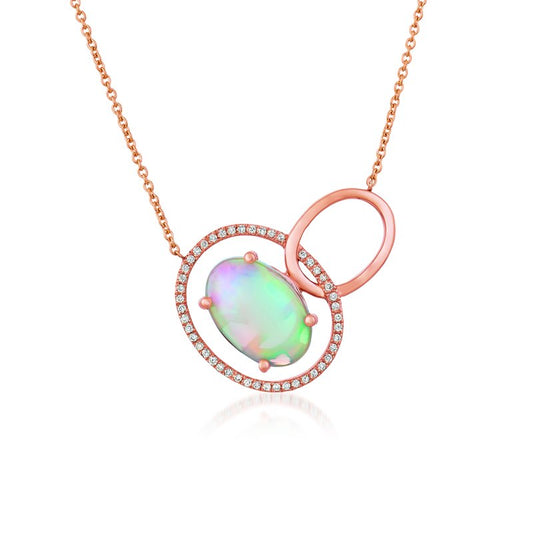 Le Vian 14K Strawberry Gold® Neopolitan Opal™ 1 7/8 cts. Necklace TQXM 67