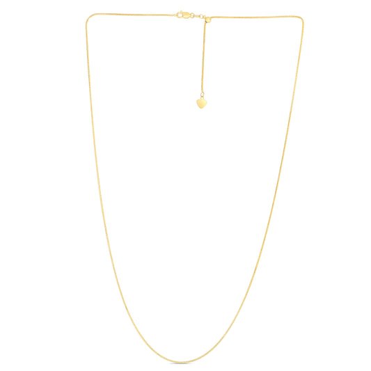 Yellow Gold Polished Adjustable Franco Necklace