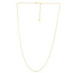 Yellow Gold Polished Adjustable Franco Necklace