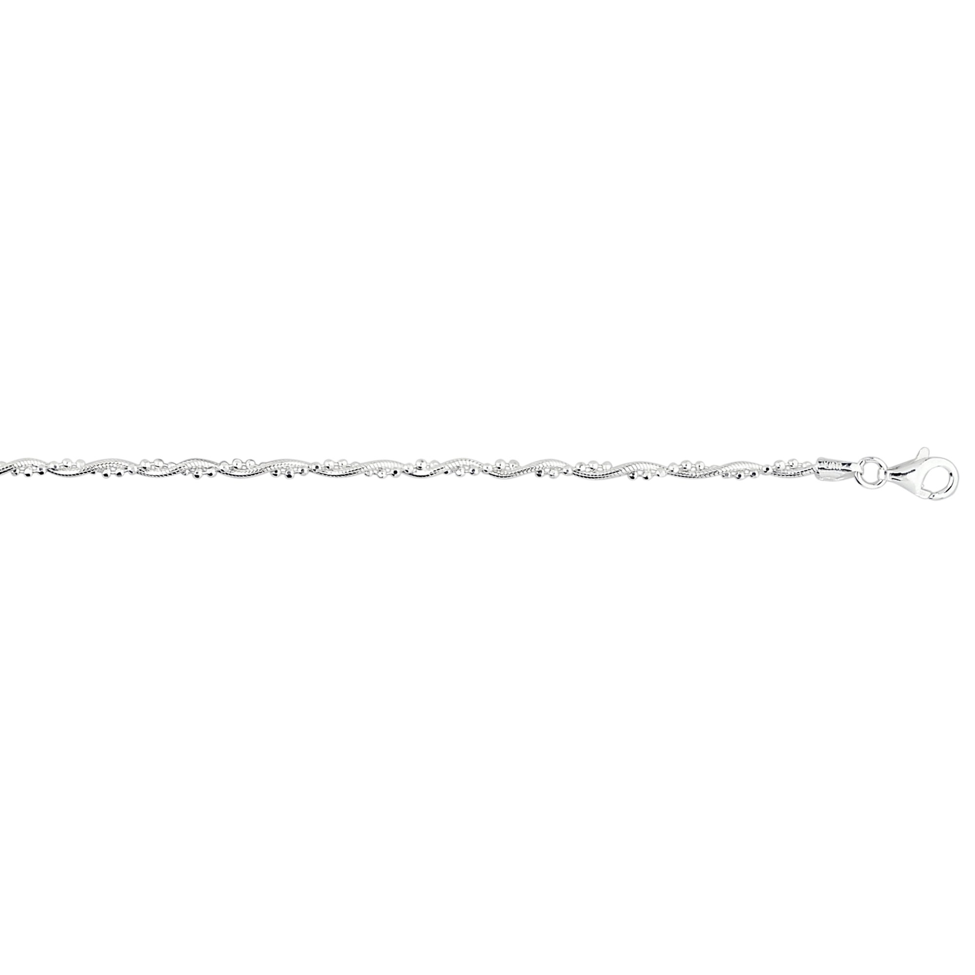 Parkplace Jewelers silver-twisted-bead-anklet-agank126