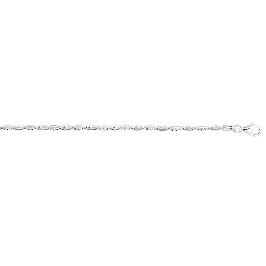 Parkplace Jewelers silver-twisted-bead-anklet-agank126