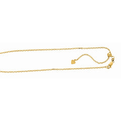 Yellow Sterling Silver Diamond Cut/ Textured Adjustable Cable Necklace