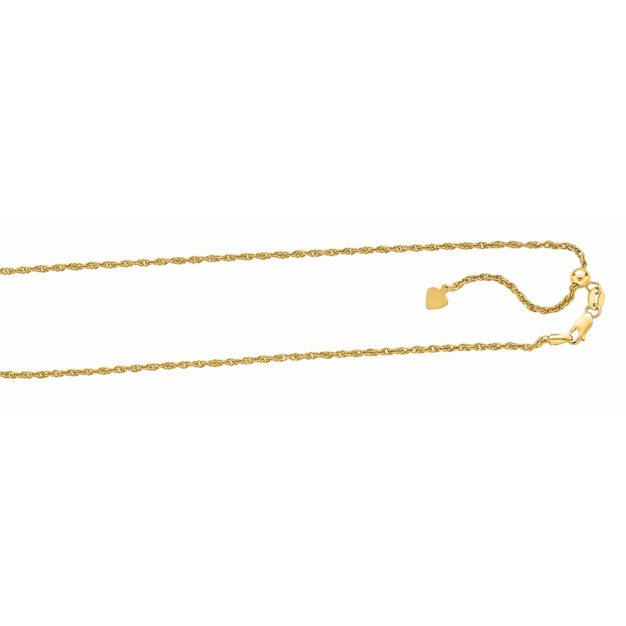 Adjustable Rope Chain Royal Chain Silver 1.5mm Adjustable Yellow Rope Chain AGAYRY035 – Park ...