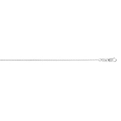 White Sterling Silver Diamond Cut/ Textured Machine Rope Necklace