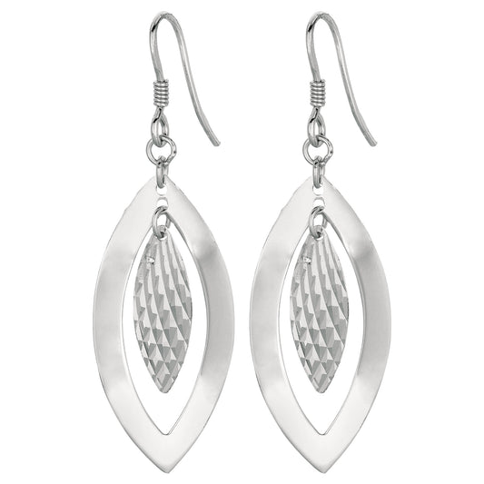 Parkplace Jewelers silver-marquise-disc-dangle-earring-age1136