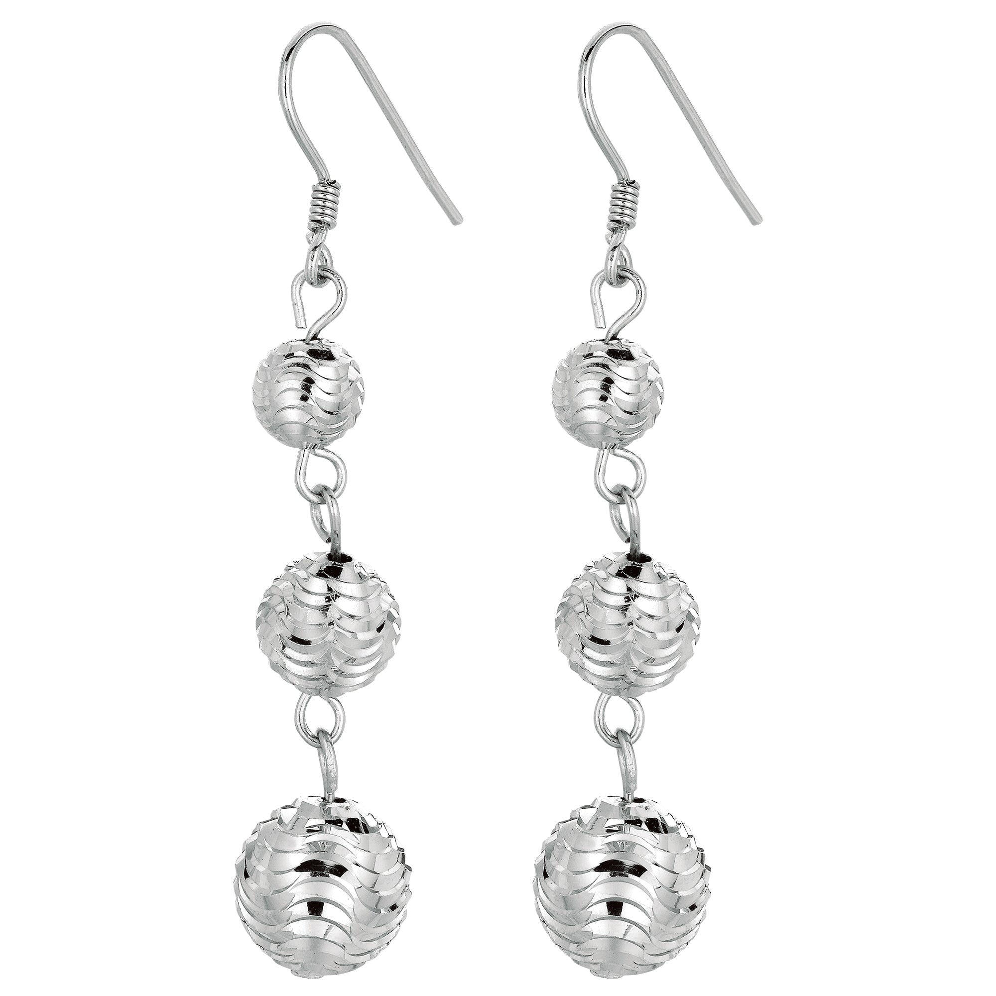 Parkplace Jewelers silver-graduated-beads-drop-earring-age1226