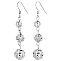 Parkplace Jewelers silver-graduated-beads-drop-earring-age1226