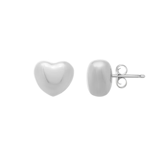 Parkplace Jewelers silver-puffed-small-heart-stud-earrings-age15966