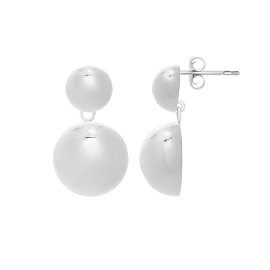 Parkplace Jewelers silver-puffed-round-button-drop-earrings-age15968