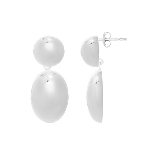 Parkplace Jewelers silver-puffed-oval-button-drop-earrings-age15972