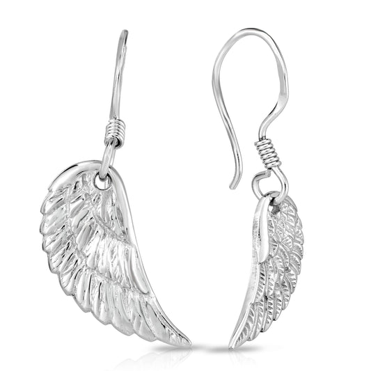Parkplace Jewelers silver-angel-wing-drop-earrings-age2929