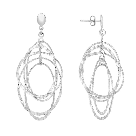 Parkplace Jewelers silver-oval-drop-hammered-earring-ager10489