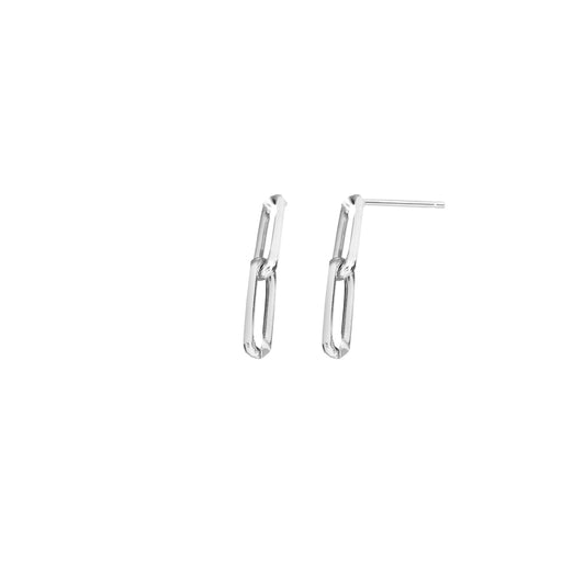 Parkplace Jewelers silver-two-link-paperclip-dangle-earring-ager13184