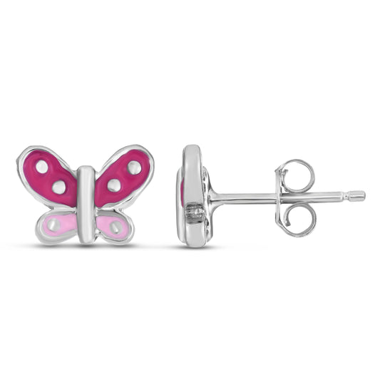 Parkplace Jewelers silver-enamel-butterfly-studs-ager13848