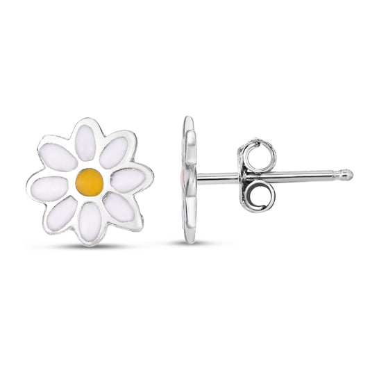 Parkplace Jewelers silver-enamel-daisy-studs-ager13871