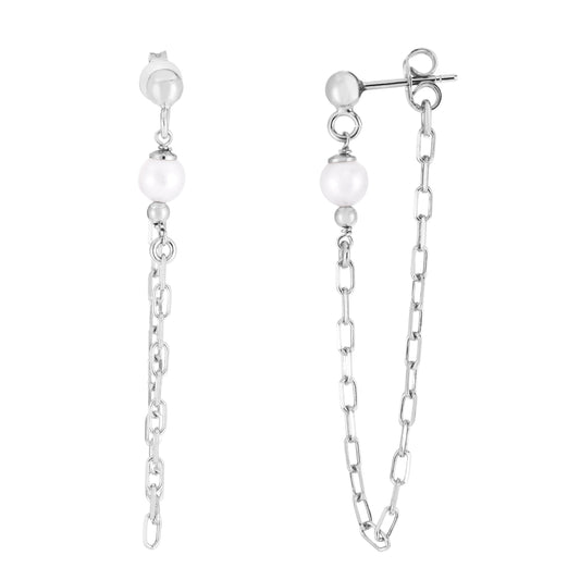 Parkplace Jewelers silver-pearl-chain-front-to-back-earrings-ager14282