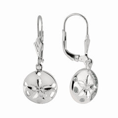 White Sterling Silver Polished Drop Earrings Earring