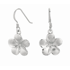 Parkplace Jewelers silver-polished-flower-dangle-earrings-agfe190