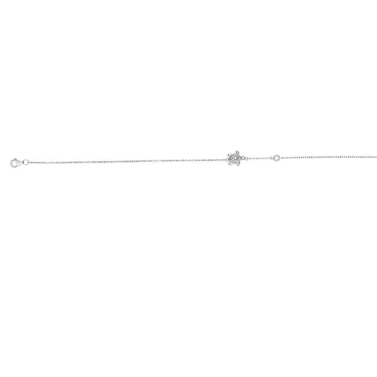 Parkplace Jewelers silver-cz-and-turtle-anklet-agn2972