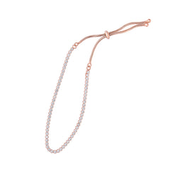 Rose Sterling Silver Polished Friendship Bracelet