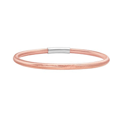 Rose Sterling Silver Polished Silver With Gold Plating Bracelet