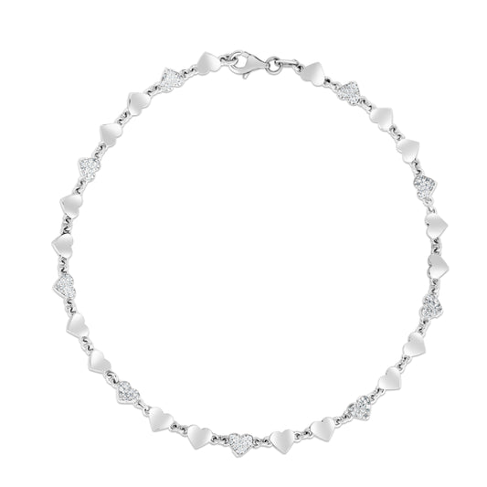 Parkplace Jewelers silver-heart-chain-anklet-agrc14747