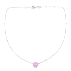 White Sterling Silver Polished Childrens Jewelry Necklace
